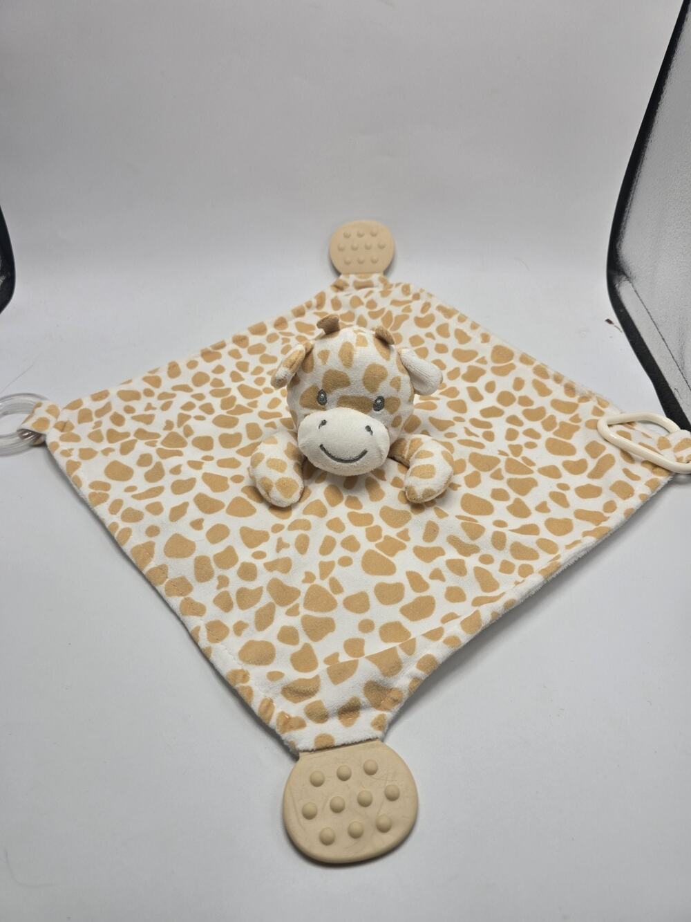 Modern Baby Girafffe Teether Rattle Security Blanket/Lovey